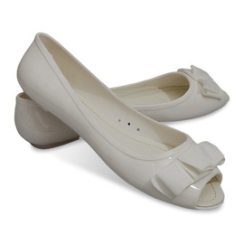 Bailarinas con Sandalias de Punta Abierta D3434 Blanco negro 2