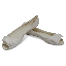 Bailarinas con Sandalias de Punta Abierta D3434 Blanco negro 5