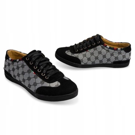 Zapatillas Elegantes 931 Gris negro 4
