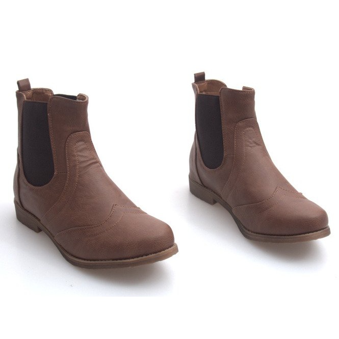 Botas elegantes con banda elástica Q314CAMEL marrón 1