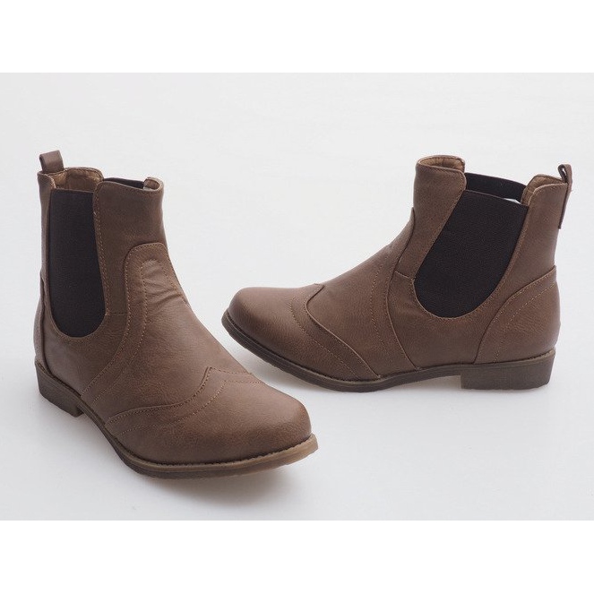 Botas elegantes con banda elástica Q314CAMEL marrón 2
