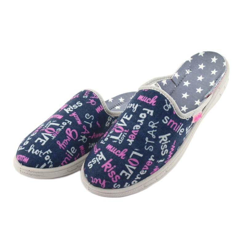 Zapato infantil color befado 707Y397 azul marino rosado gris 3