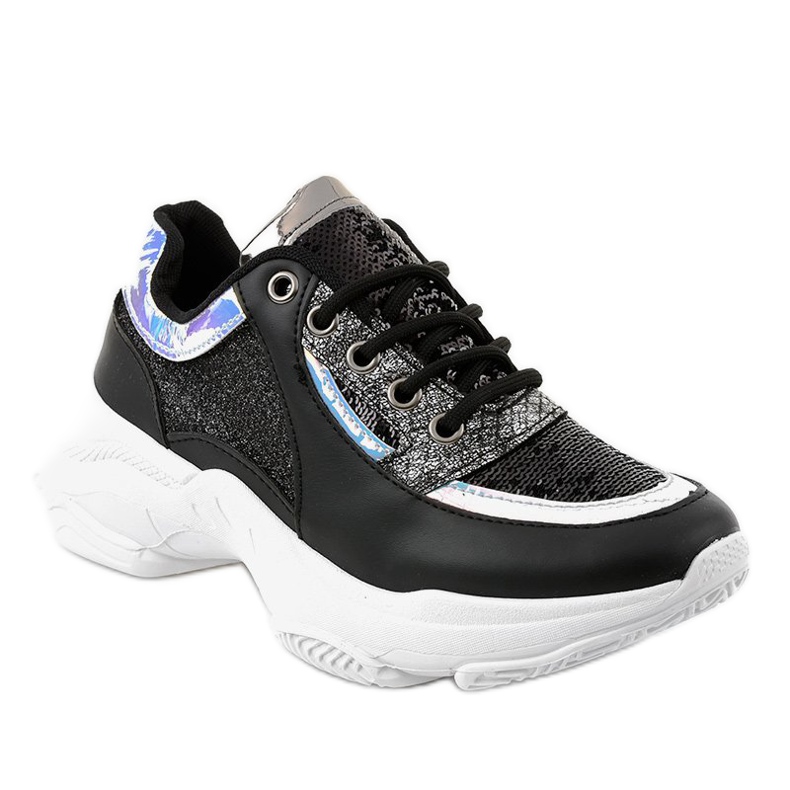 Zapatillas deportivas de mujer negras W-3117 negro 1