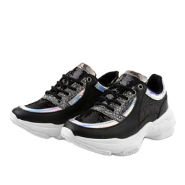 Zapatillas deportivas de mujer negras W-3117 negro 2