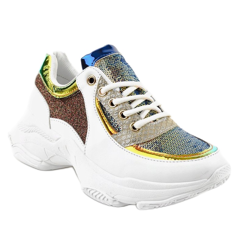 Zapatillas deportivas de mujer blancas W-3117 blanco multicolor 1 Zapatillas deportivas de mujer blancas W-3117 blanco multicolor 1