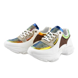 Zapatillas deportivas de mujer blancas W-3117 blanco multicolor 2