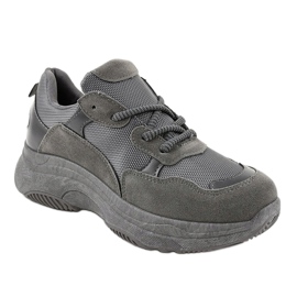 Zapatos deportivos grises de mujer de moda R267 1 Zapatos deportivos grises de mujer de moda R267 1