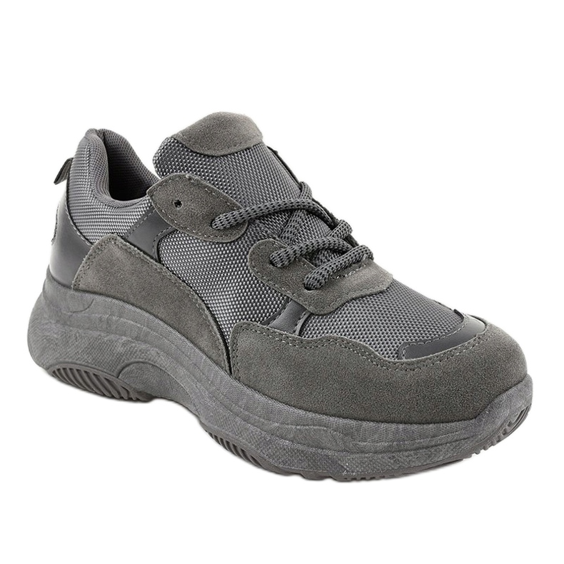 Zapatos deportivos grises de mujer de moda R267 1 Zapatos deportivos grises de mujer de moda R267 1