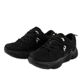 Zapatos deportivos negros de mujer de moda BD-5 2