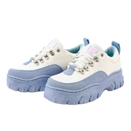 Zapatillas deportivas de mujer blancas y azules PF5329 blanco 2
