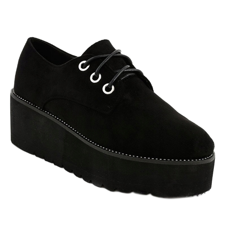 Cuñas creepers negras para mujer 1681 negro 1
