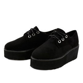 Cuñas creepers negras para mujer 1681 negro 2