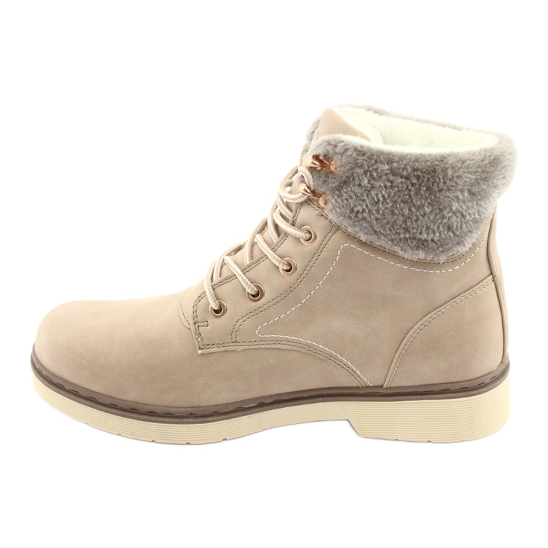 American Club American Boots Lace Women's -up beige RH47 2