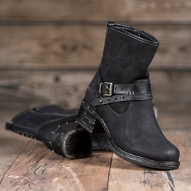 SHELOVET Botas altas con hebilla negro 4