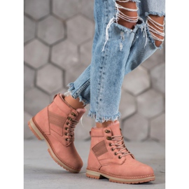 SHELOVET Botas de invierno rosa rosado 3