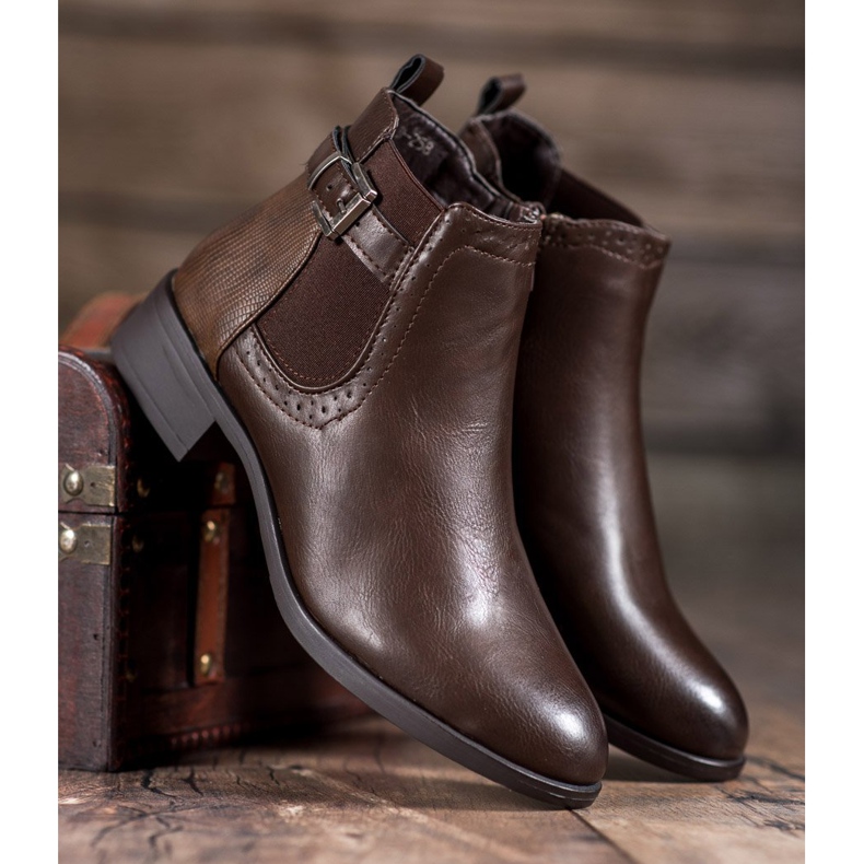 Anesia Paris Botas bajas de mujer marrón 1