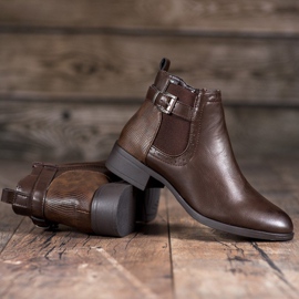 Anesia Paris Botas bajas de mujer marrón 4