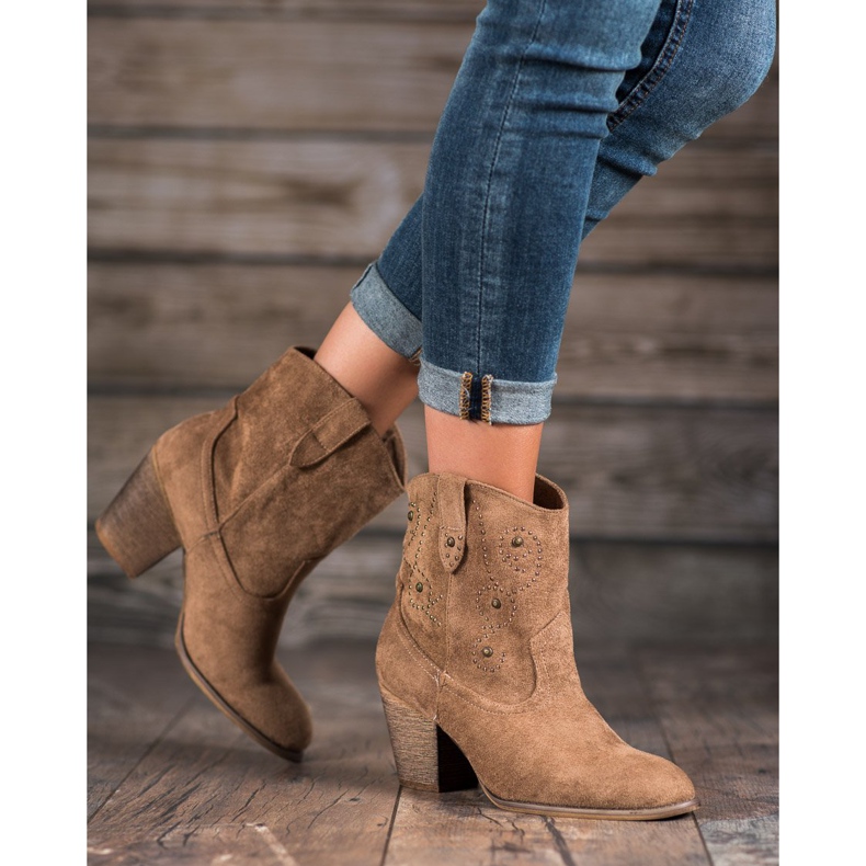 Small Swan Botas de vaquero de tacón marrón 1 Small Swan Botas de vaquero de tacón marrón 1