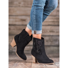 Small Swan Botas de vaquero de tacón negro 2