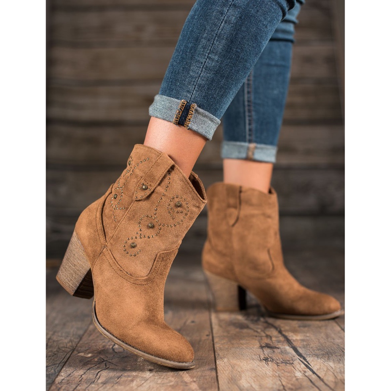 Small Swan Botas de vaquero de tacón marrón 2 Small Swan Botas de vaquero de tacón marrón 2