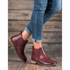SDS Botines Chelsea burdeos rojo 4