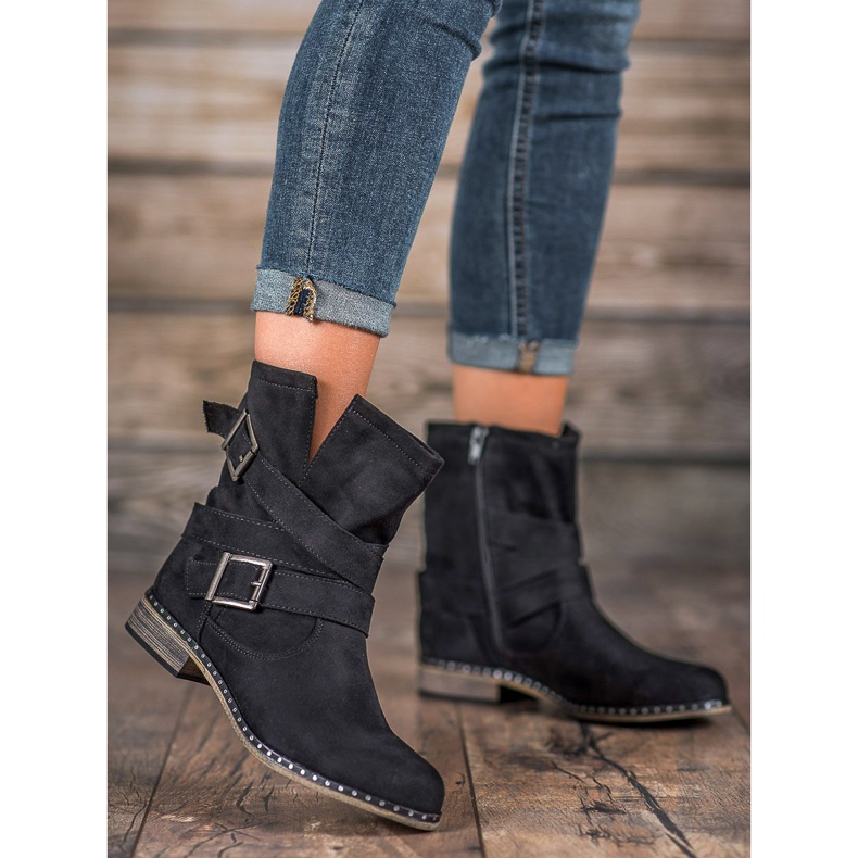 Corina Botas de gamuza para mujer negro 2