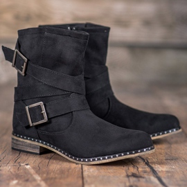 Corina Botas de gamuza para mujer negro 4