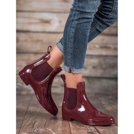 SHELOVET Chanclos lacados rojo 4