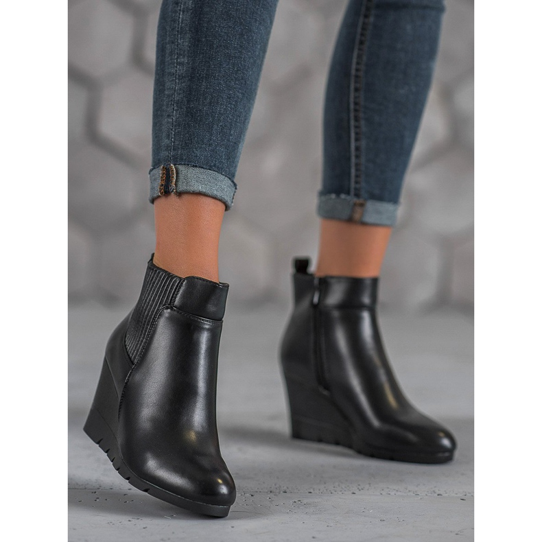 SHELOVET Botas de cuña rojo 1