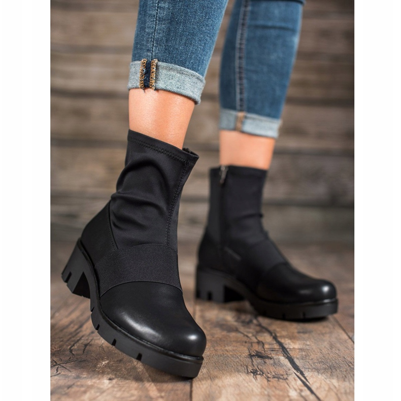 Filippo Botas negras en la plataforma negro 1