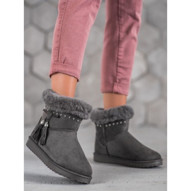 SHELOVET Mukluki con cristales gris 1