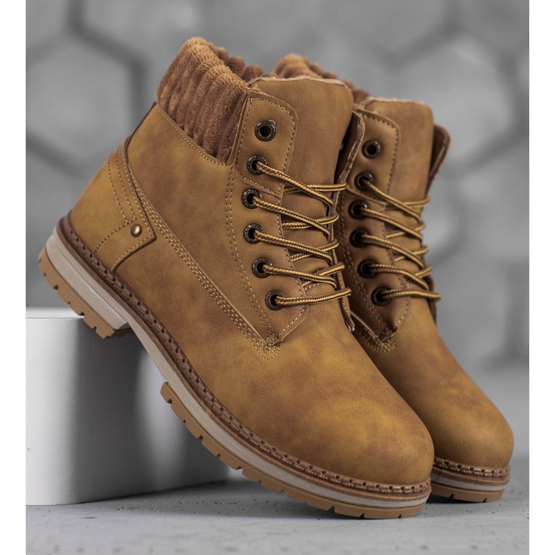 SHELOVET Tramperos de moda marrón 2 SHELOVET Tramperos de moda marrón 2