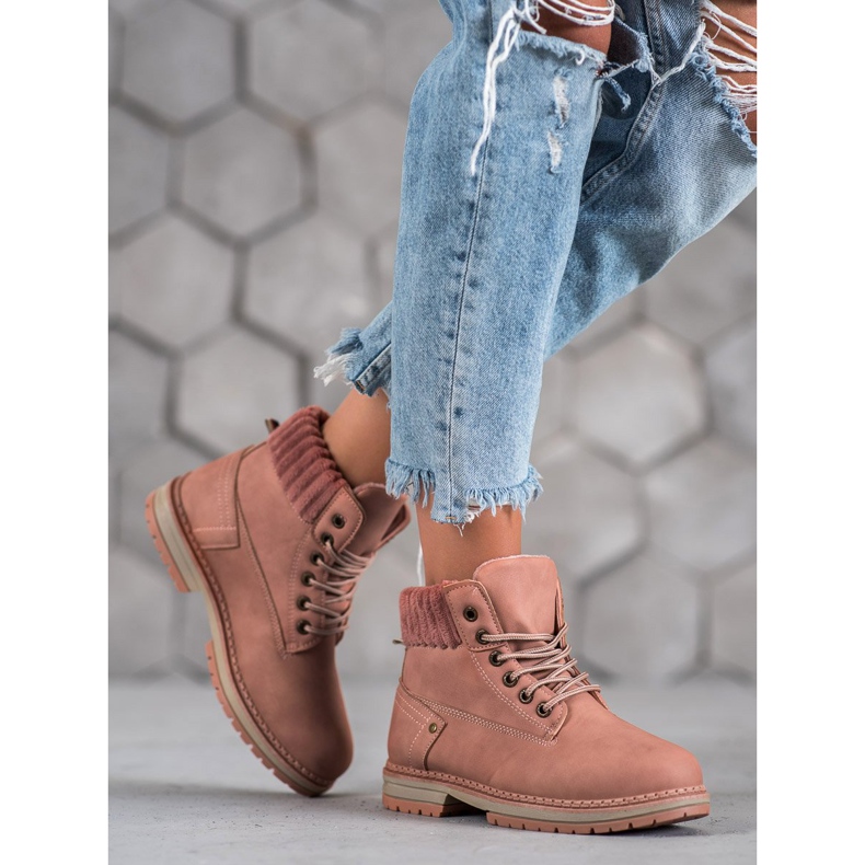 SHELOVET Tramperos de moda rosado 1