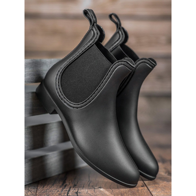 SHELOVET Chanclos mate negro 2