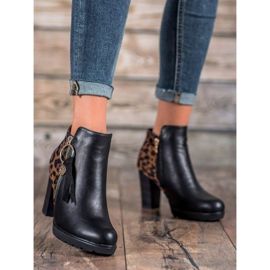 Filippo Botas de mujer con estampado de leopardo negro multicolor 1