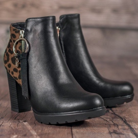 Filippo Botas de mujer con estampado de leopardo negro multicolor 2
