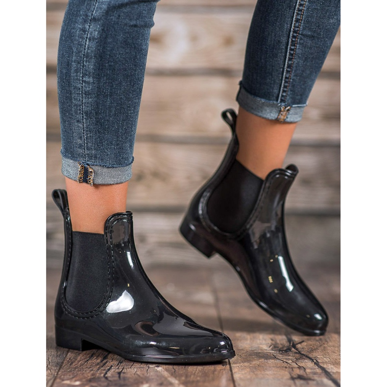 SHELOVET Chanclos de mujer negro 1