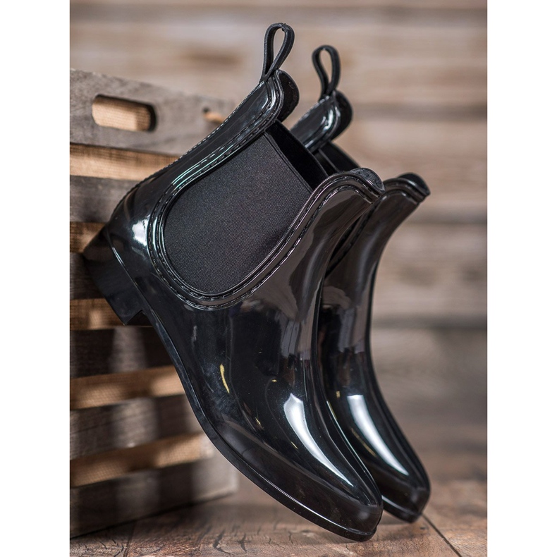 SHELOVET Chanclos de mujer negro 2