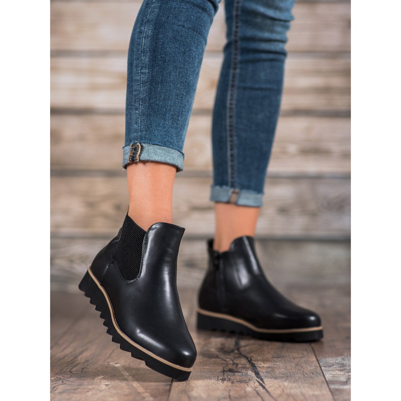 Bona Botas ligeras en la plataforma negro 1