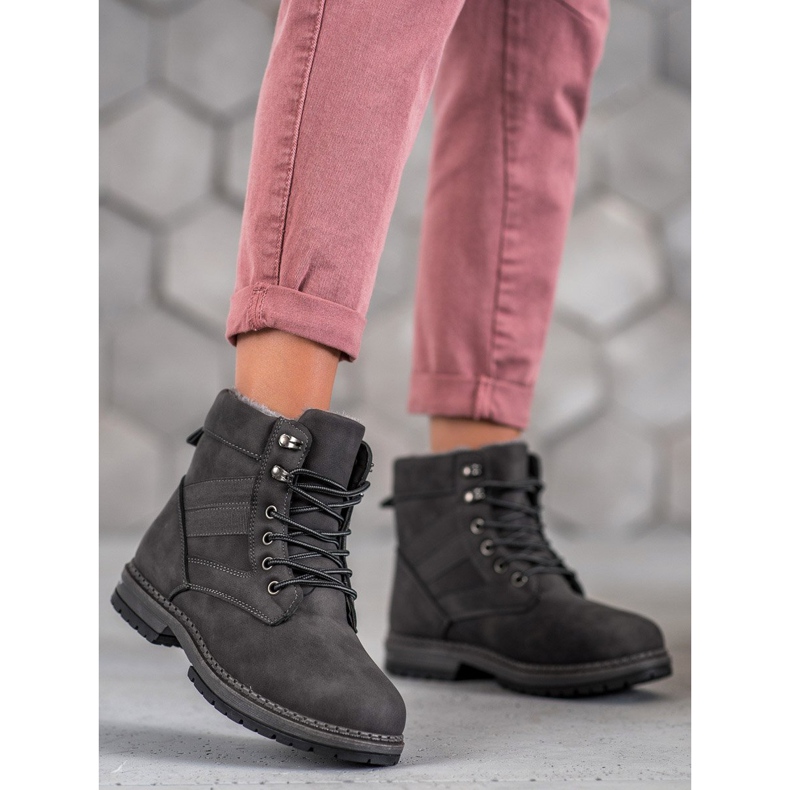 SHELOVET Botas de invierno grises 2