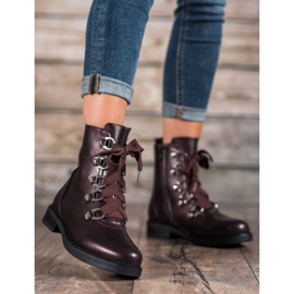 SHELOVET Botas con cordones rojo multicolor 1 SHELOVET Botas con cordones rojo multicolor 1