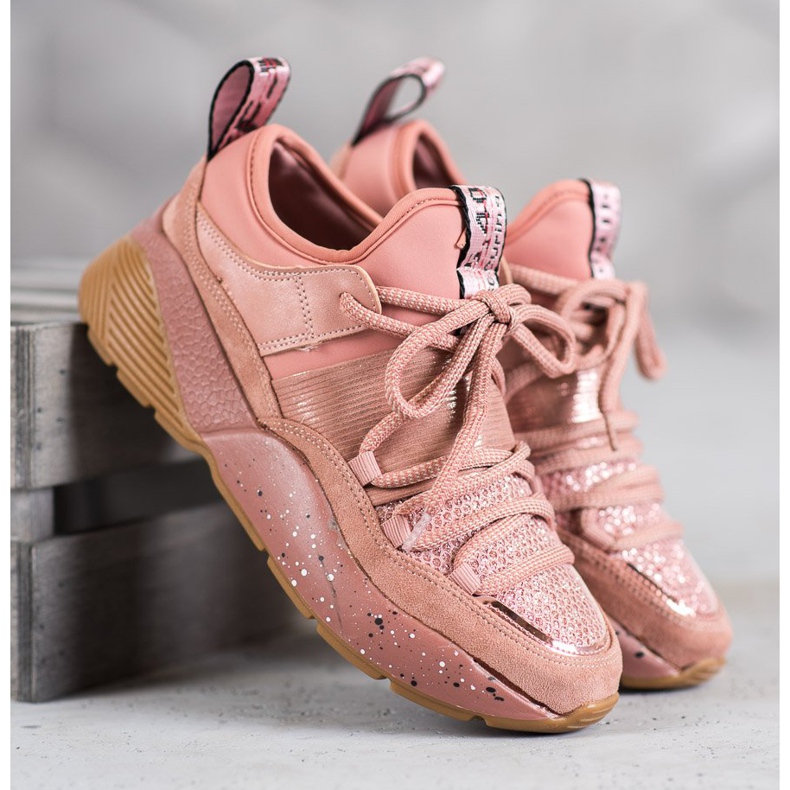 SHELOVET Calzado deportivo sin cordones rosado 1