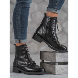 SHELOVET Botines con cremallera negro 5