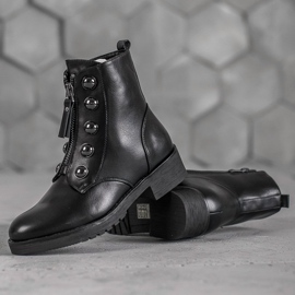 SHELOVET Botines con cremallera negro 1