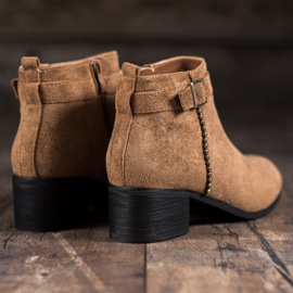 SHELOVET Botas de ante de tacón alto marrón 1 SHELOVET Botas de ante de tacón alto marrón 1