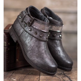 Forever Folie Botas con purpurina gris 3
