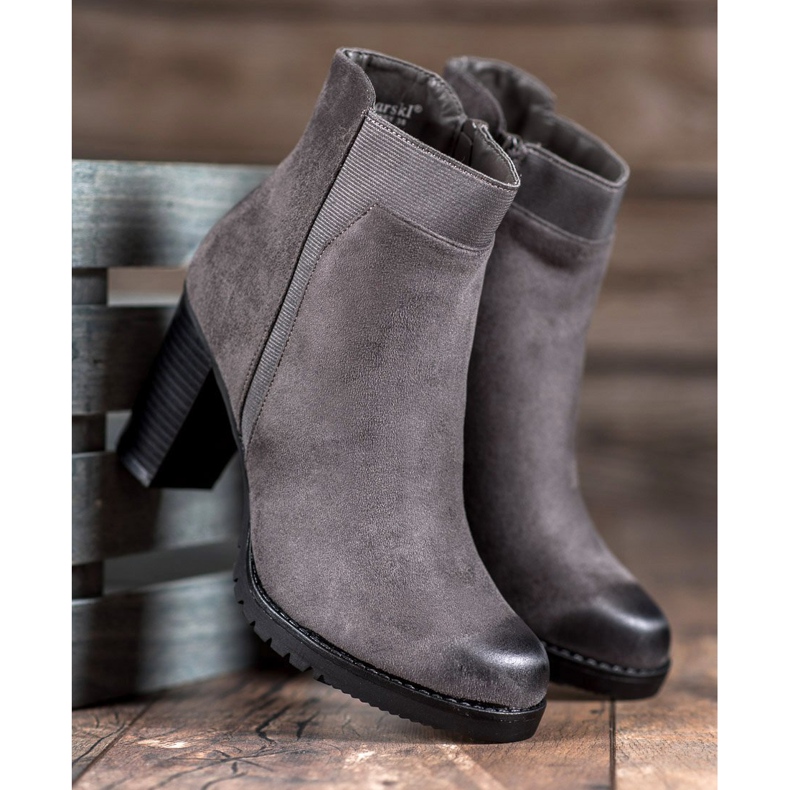 S. BARSKI Botas de mujer grises 2