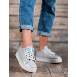 Zapatillas Plateadas gris 3