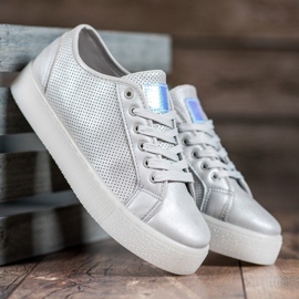 Zapatillas Plateadas gris 1