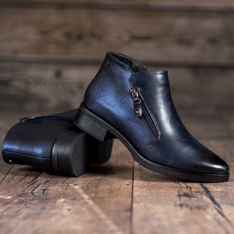 M.Daszyński Botas bajas azul marino 1 M.Daszyński Botas bajas azul marino 1